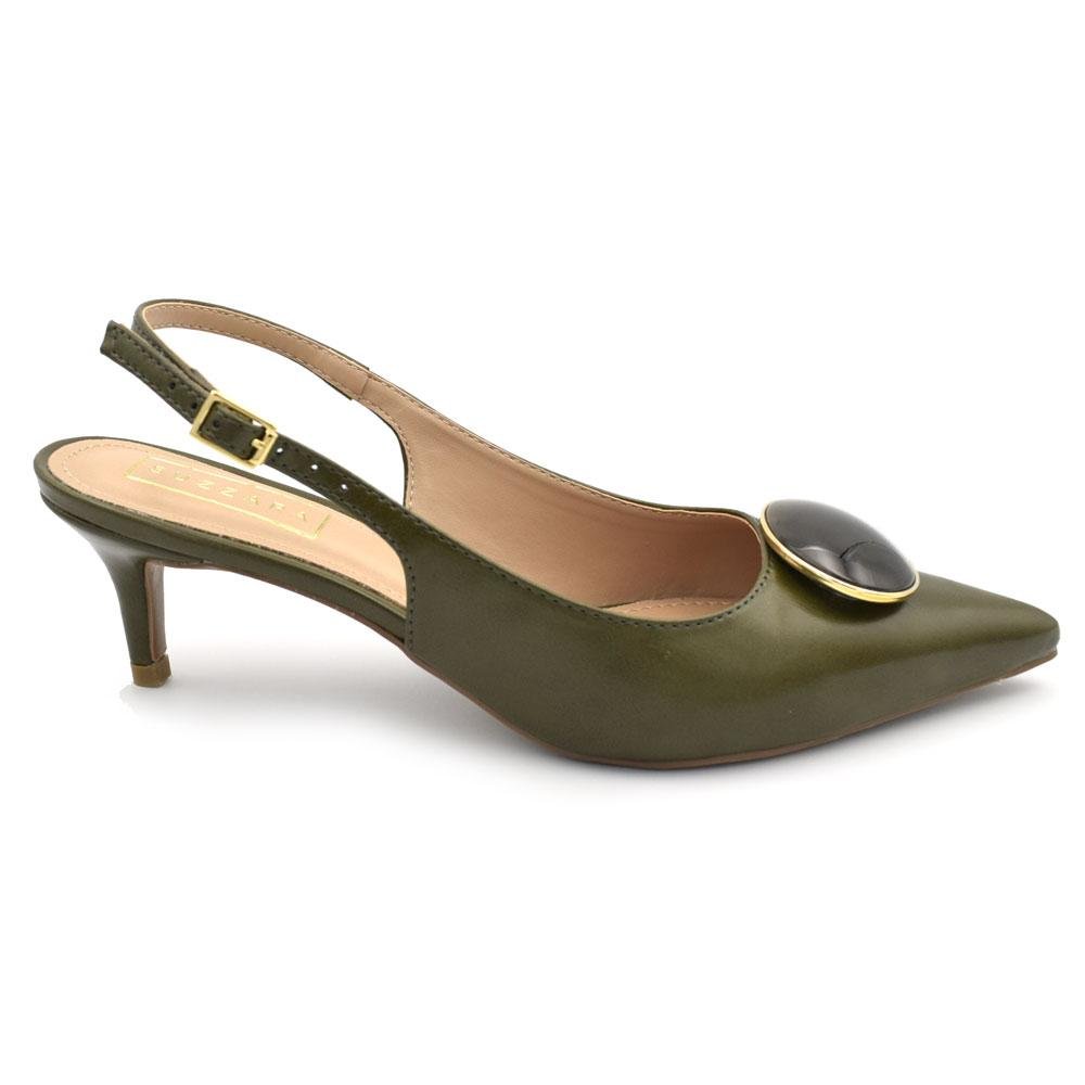 Scarpin Slingback Feminino Suzzara 15601-30 Verde 3