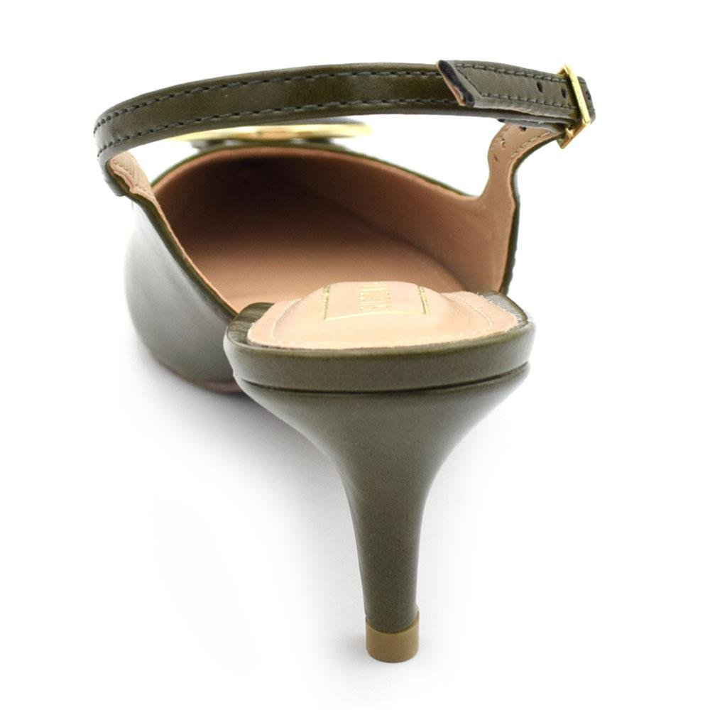 Scarpin Slingback Feminino Suzzara 15601-30 Verde 4