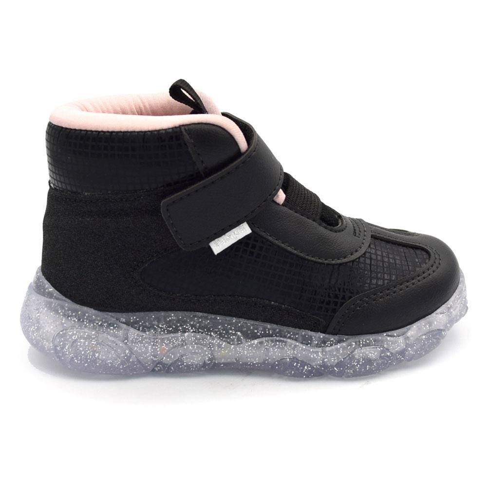 Tênis de LED de Menina Pampili do 20 ao 27 682107 Preto 3