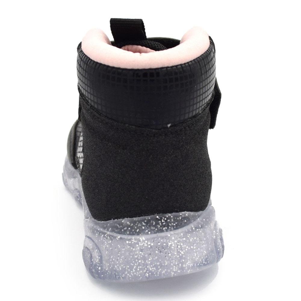 Tênis de LED de Menina Pampili do 20 ao 27 682107 Preto 4