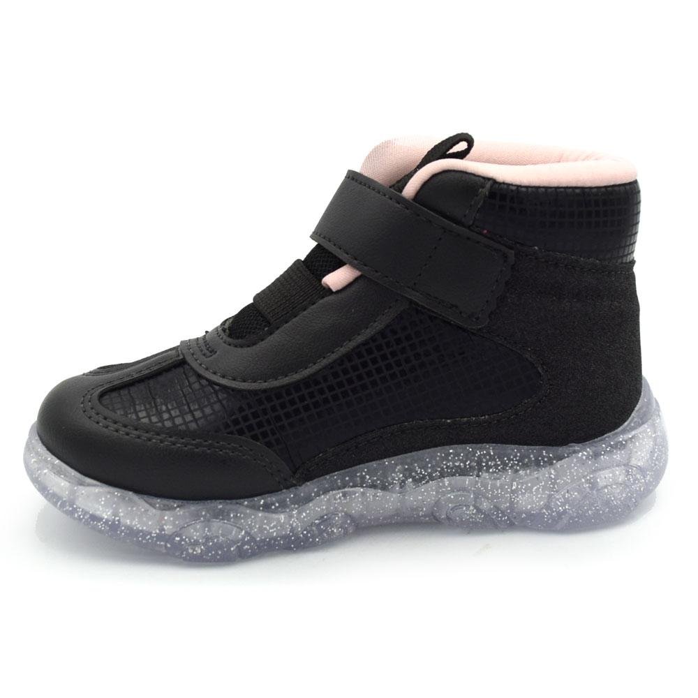 Tênis de LED de Menina Pampili do 20 ao 27 682107 Preto 5