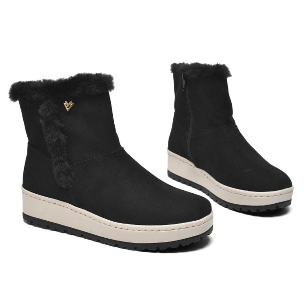 Coturno Peluciado Feminino Via Marte Preto 2