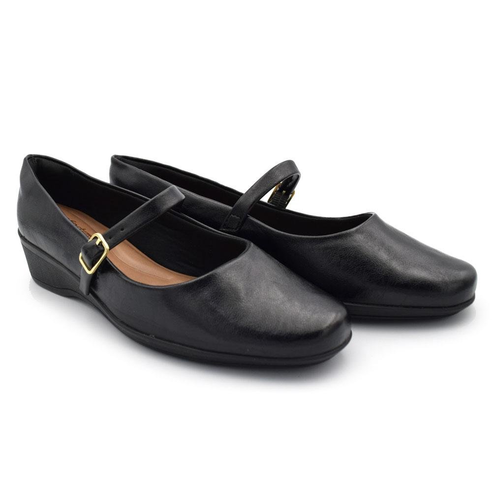 Sapatilha Mary Jane Feminina Comfortflex Preto 2