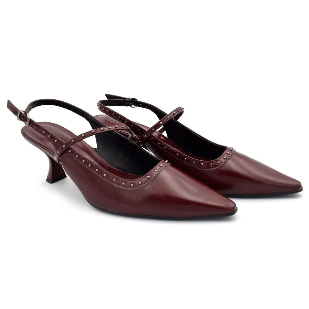 Scarpin Slingback Feminino Suzzara Vermelho 2