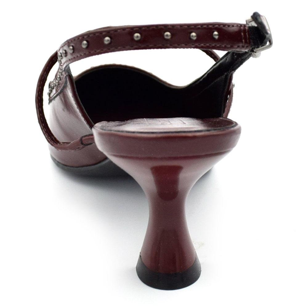 Scarpin Slingback Feminino Suzzara Vermelho 4