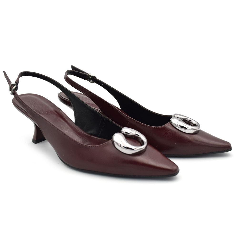 Scarpin Slingback Feminino Suzzara 4635-T12297 Vermelho 2