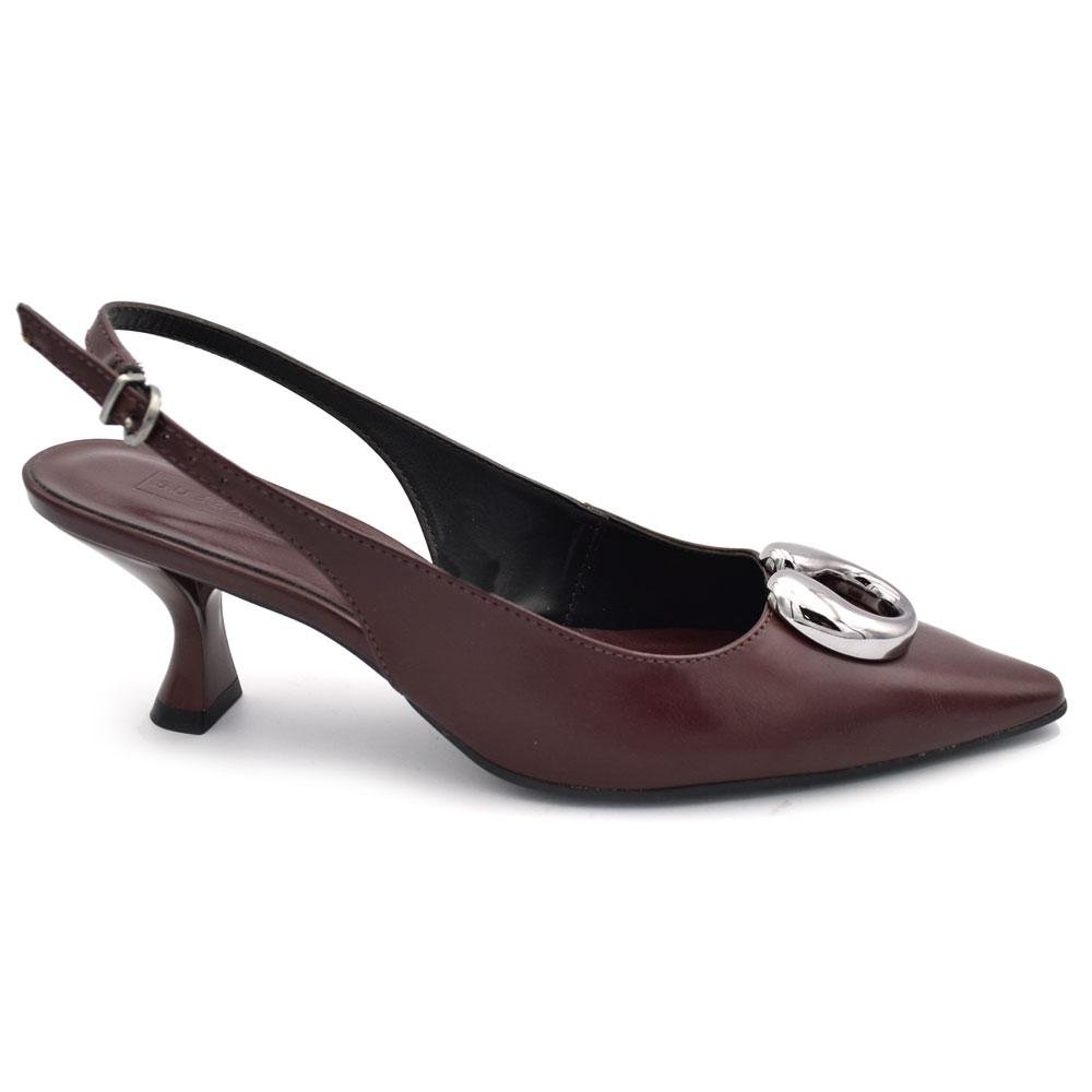 Scarpin Slingback Feminino Suzzara 4635-T12297 Vermelho 3