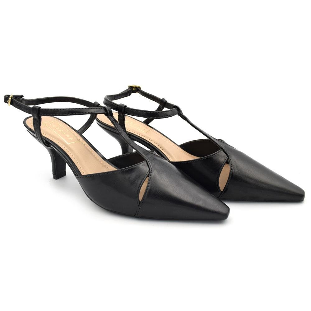 Scarpin Slingback Feminino Suzzara 6301-03 Preto 2