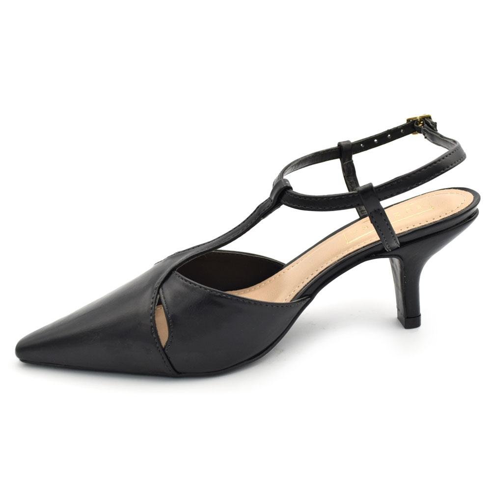 Scarpin Slingback Feminino Suzzara 6301-03 Preto 5