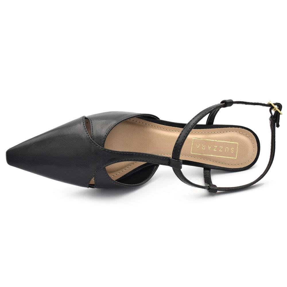 Scarpin Slingback Feminino Suzzara 6301-03 Preto 6