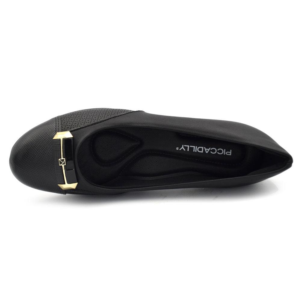 Scarpin de Salto Bloco Feminino Piccadilly Preto 6
