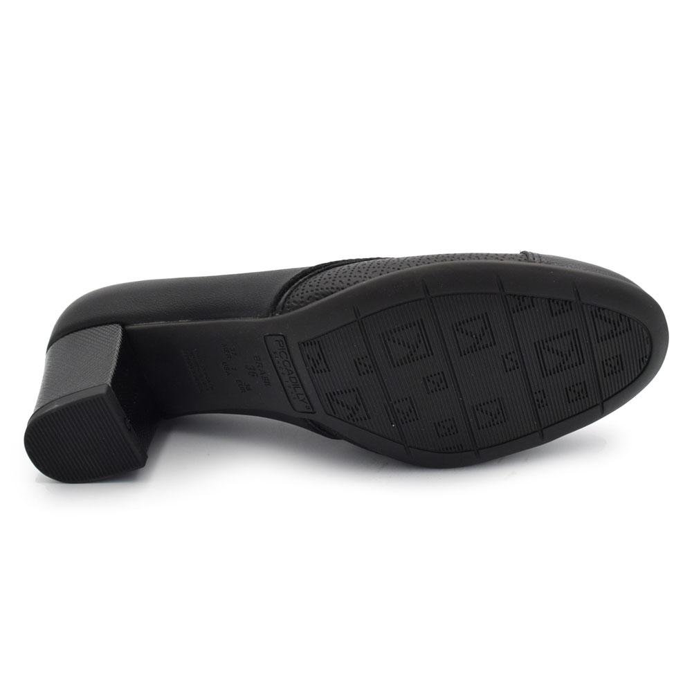 Scarpin de Salto Bloco Feminino Piccadilly Preto 7