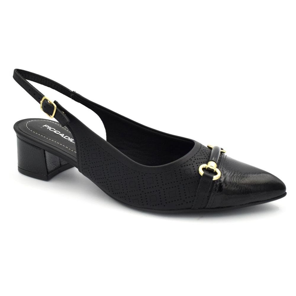 Scarpin Slingback de Salto Bloco Piccadilly