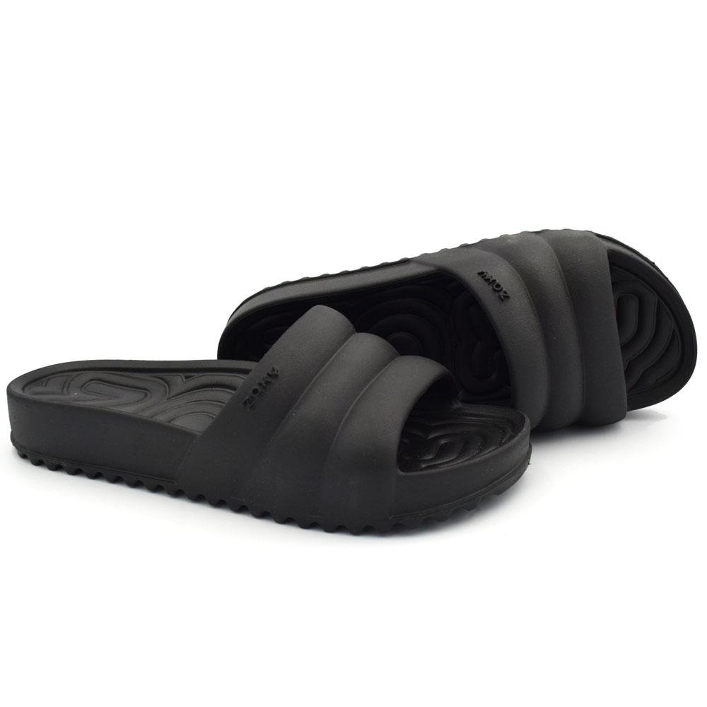 Chinelo Slide Feminino Zaxy Air Preto 2