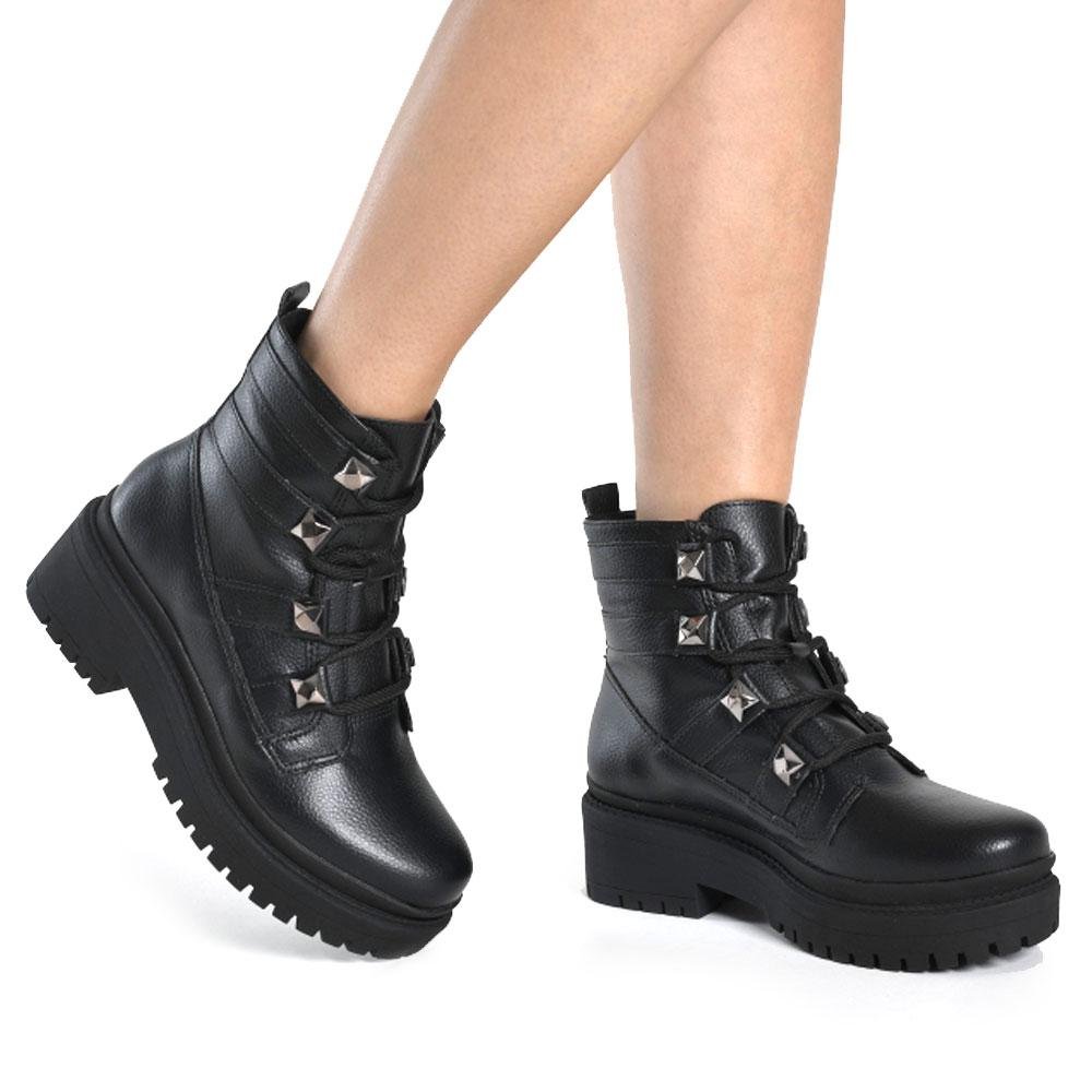 Coturno Feminino Via Marte 005-003-01 Preto 2