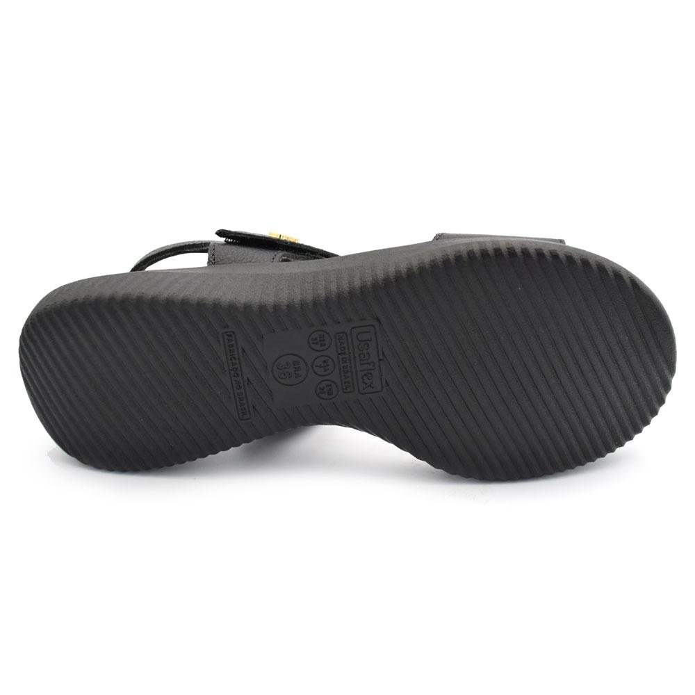 Papete de Couro Feminina Usaflex Preto 7