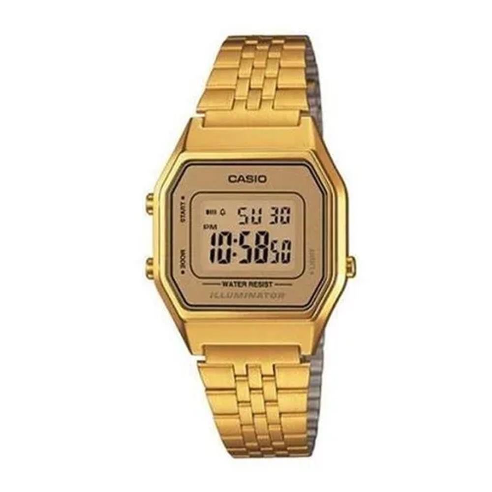 Relógio Casio Vintage Digital Dourado LA680WGA-9DF Dourado
