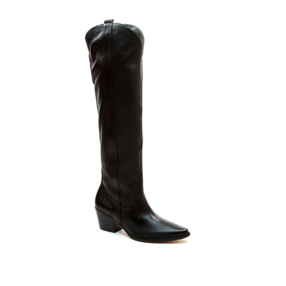 Bota Couro Preto Cano Longo Cecconello 2619002-1 Preto 3