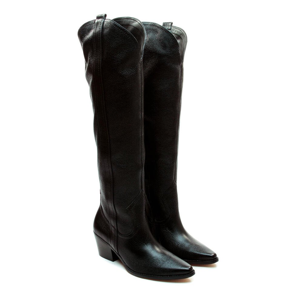 Bota Couro Preto Cano Longo Cecconello 2619002-1 Preto 5