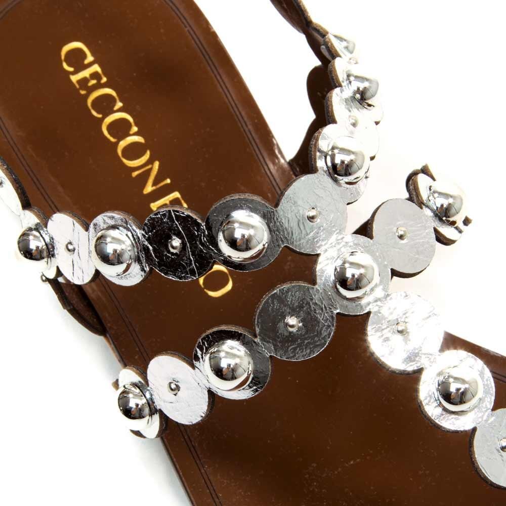 Sandália Rasteira Couro Prata Cecconello 2724001-2 Prata 5