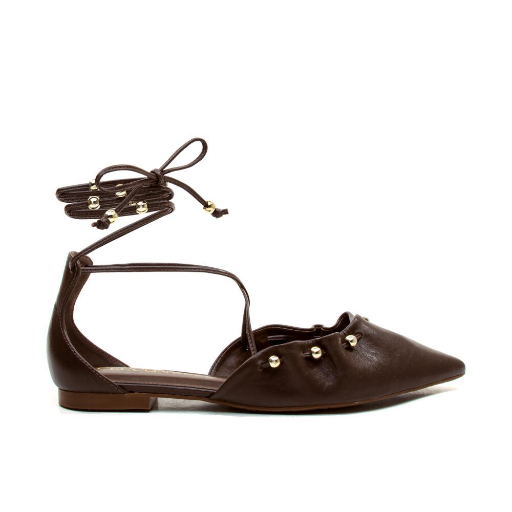 Sapatilha Couro Marrom Cecconello 2730001-3