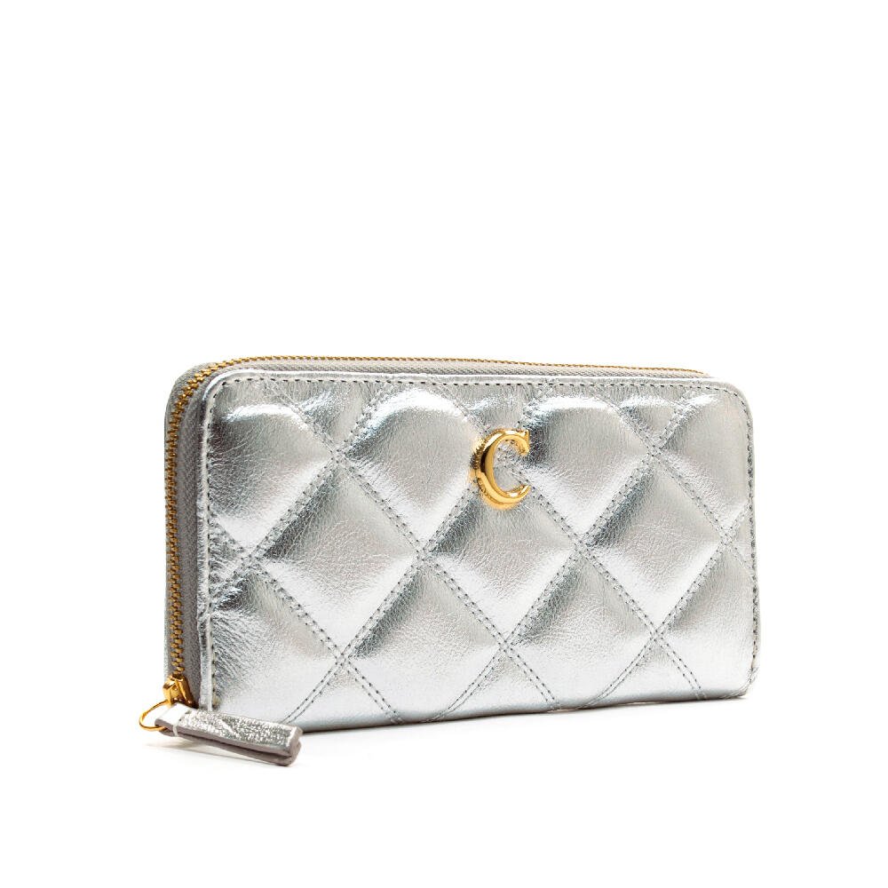 Carteira Linna Couro Prata Cecconello 2333-5 Prata 2