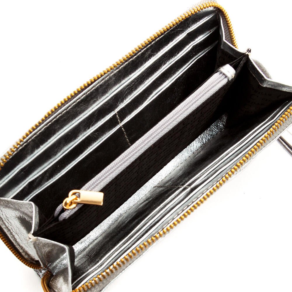 Carteira Linna Couro Prata Cecconello 2333-5 Prata 4