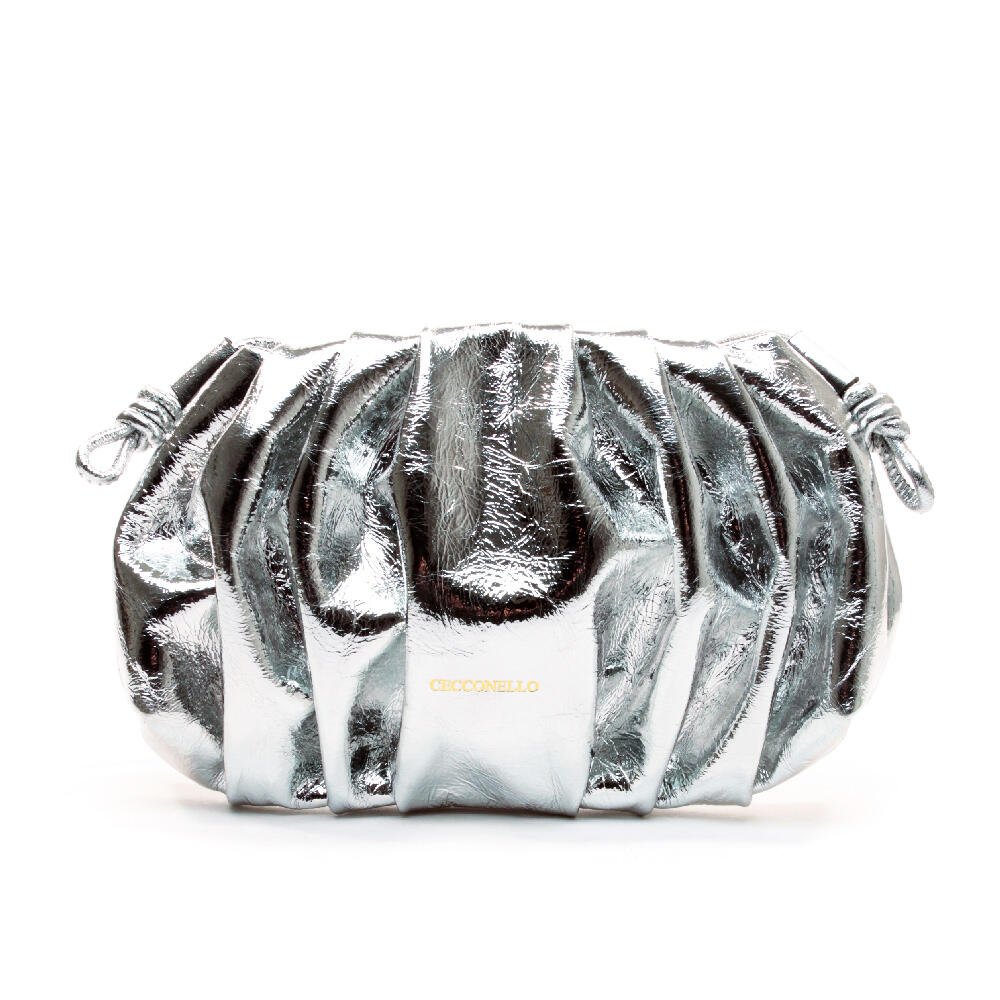 Bolsa Jess Couro Prata Cecconello Css2512-5