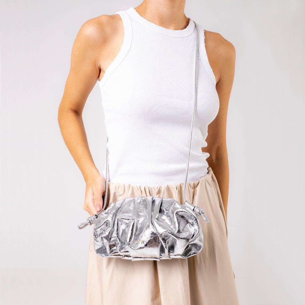 Bolsa Jess Couro Prata Cecconello Css2512-5 Prata 4