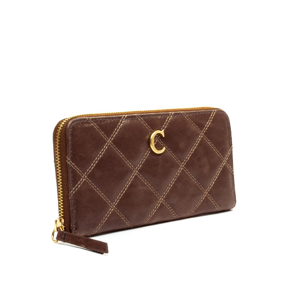 Carteira Linna Couro Marrom Cecconello C2931-4 Marrom 2