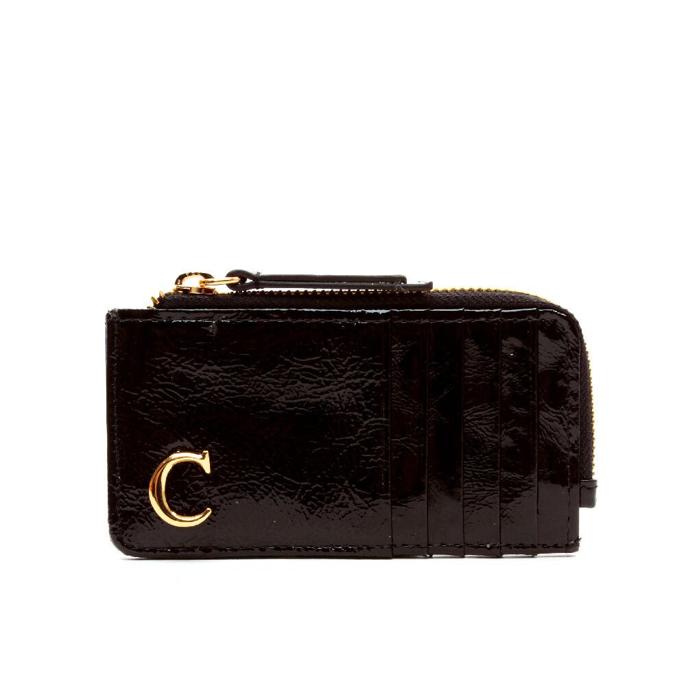 Porta CartÃo Anny Couro Preto Cecconello C2943-6