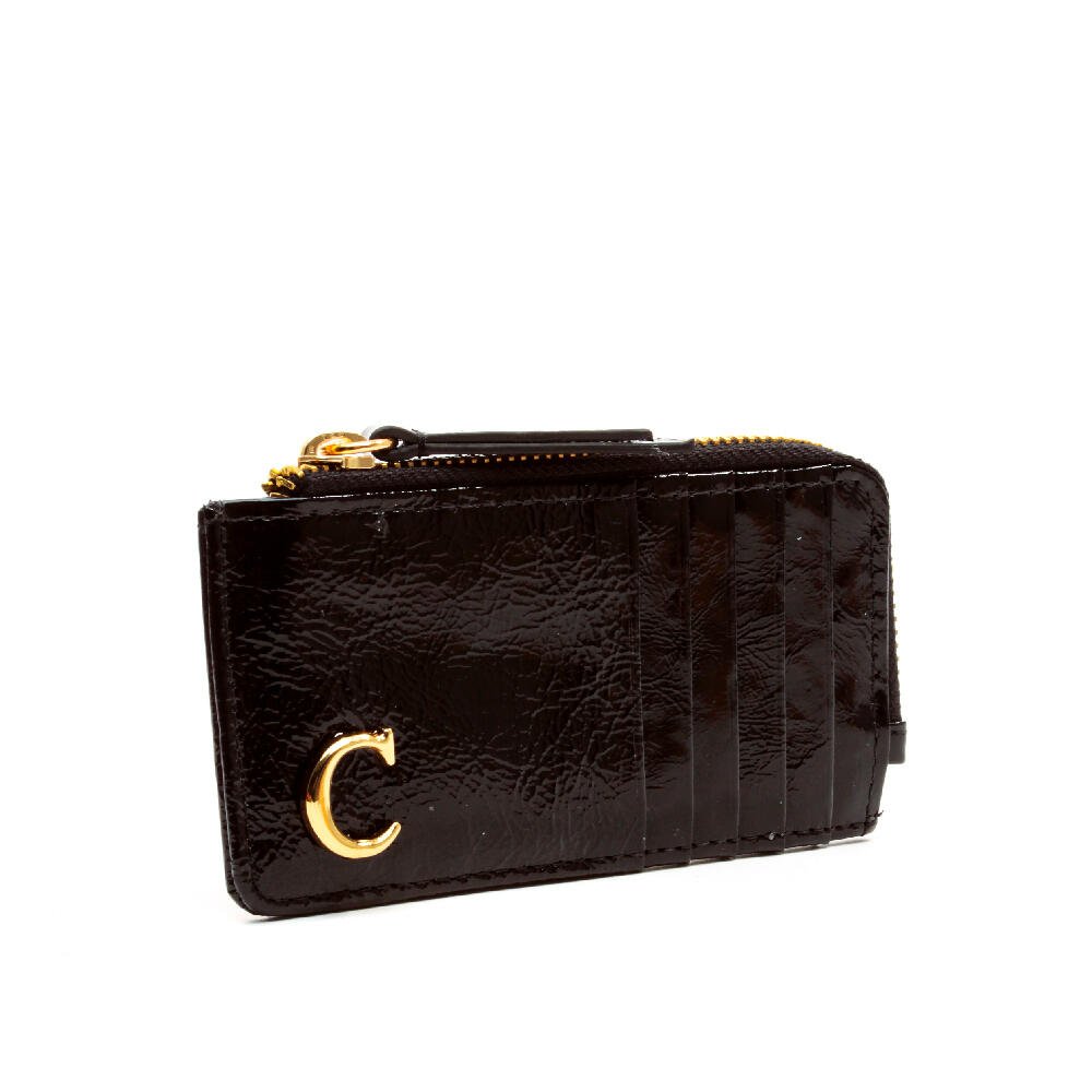 Porta CartÃo Anny Couro Preto Cecconello C2943-6 Preto 2