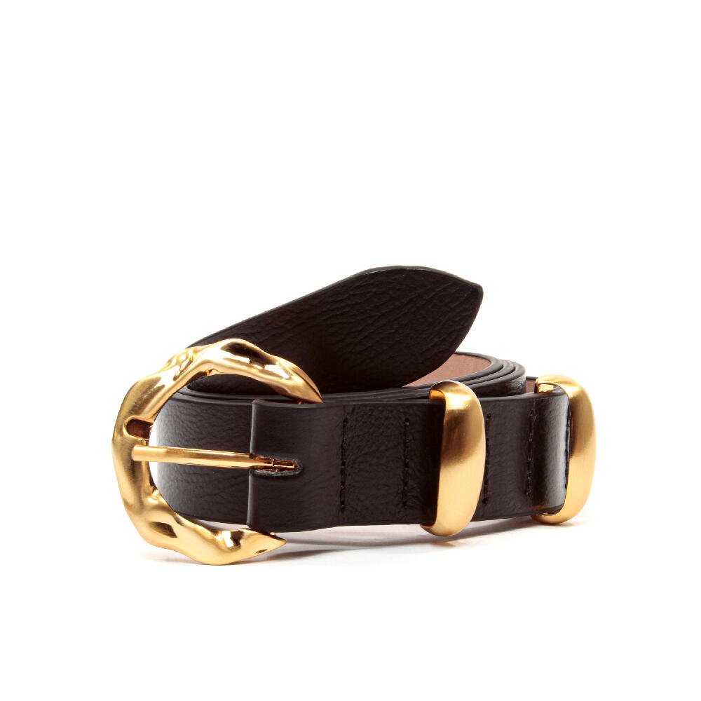 Cinto Amber Couro Preto Cecconello C2946-4