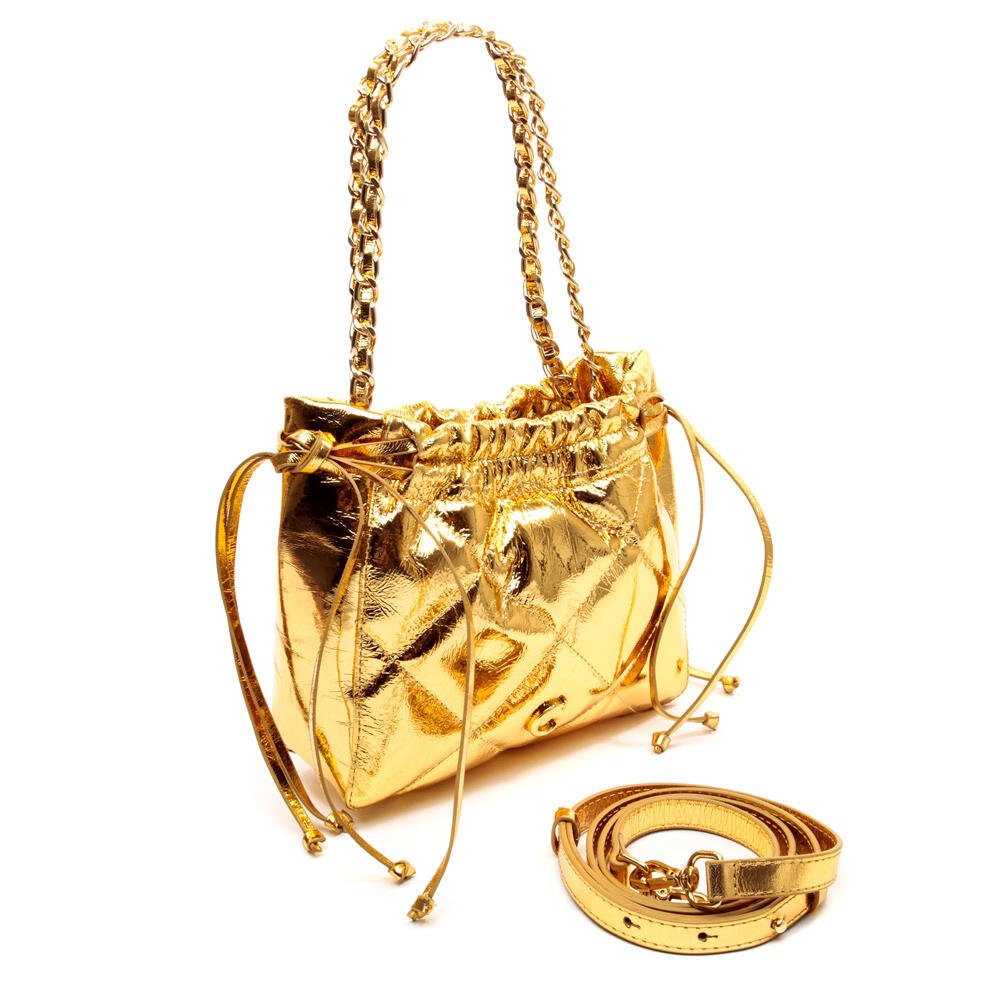 Bolsa Talia Couro Ouro Cecconello C2928-7 Ouro 4