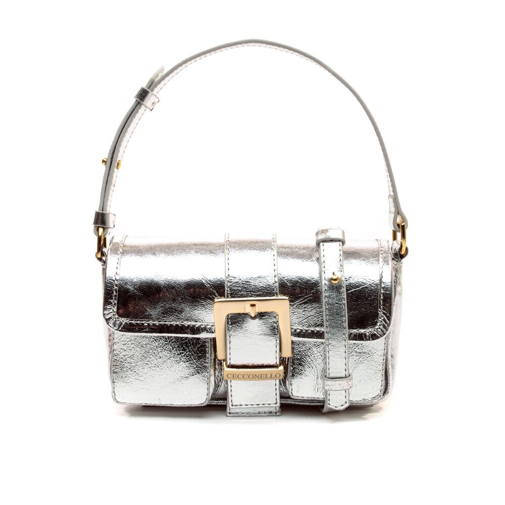 Bolsa Arya Couro Prata Cecconello C2905-10