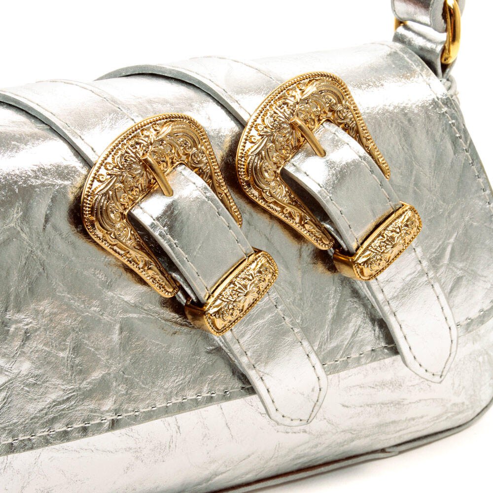 Bolsa Isabel Couro Prata Cecconello C2916-8 Prata 4
