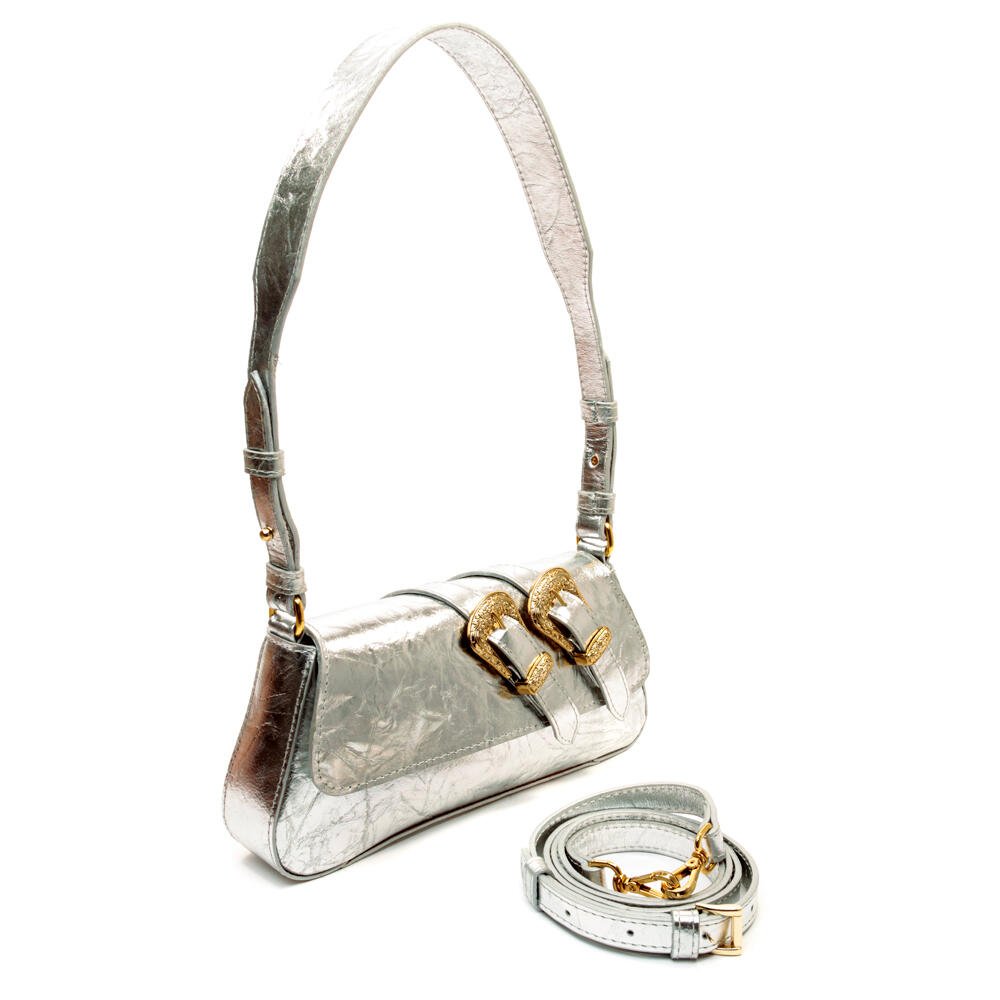 Bolsa Isabel Couro Prata Cecconello C2916-8 Prata 5