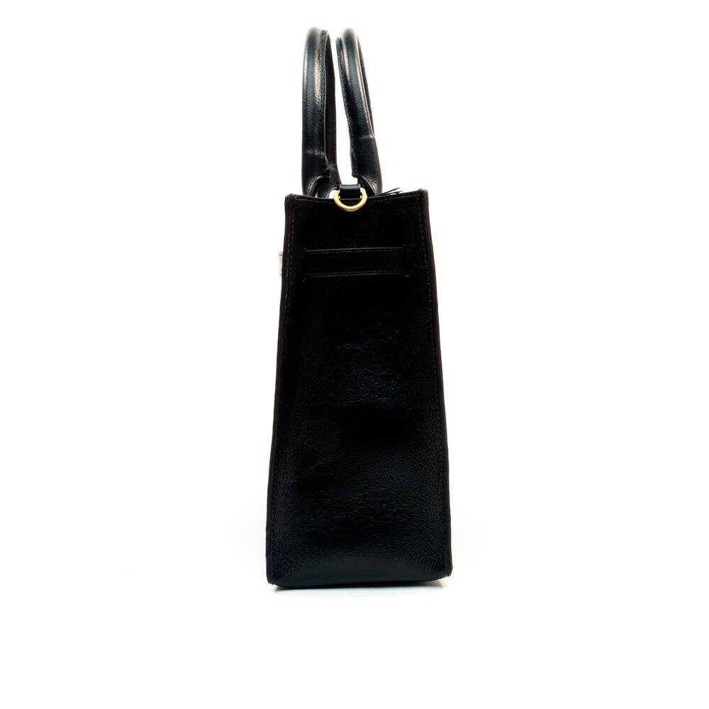 Bolsa Leona Couro Preto Cecconello C2918-4 Preto 3