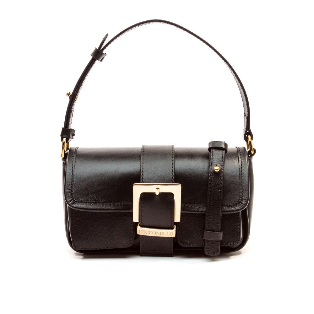 Bolsa Arya Couro Preto Cecconello C2905-9