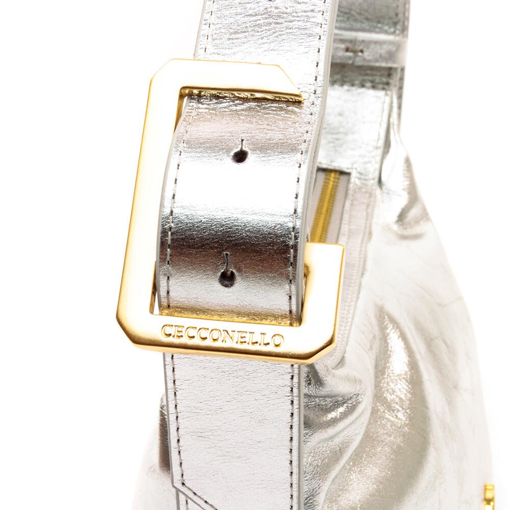 Bolsa Izza Couro Prata Cecconello C2911a-3 Prata 5