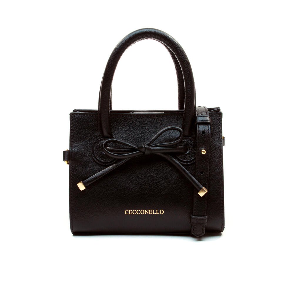 Bolsa Celina Couro Preto Cecconello C2951-1