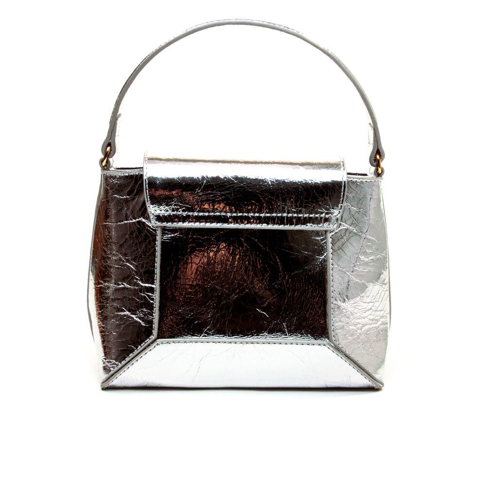 Bolsa Aurora Couro Prata Cecconello C2952-2 Prata 4