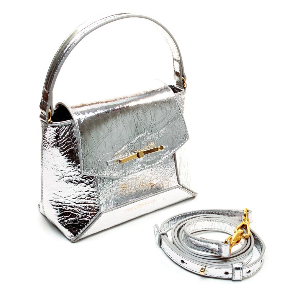 Bolsa Aurora Couro Prata Cecconello C2952-2 Prata 5