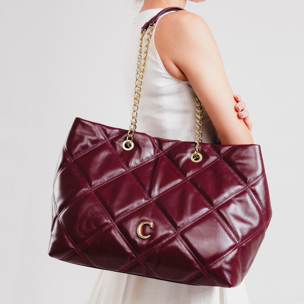 Bolsa Kora Couro BordÔ Cecconello Css2501-8 Bordô 2