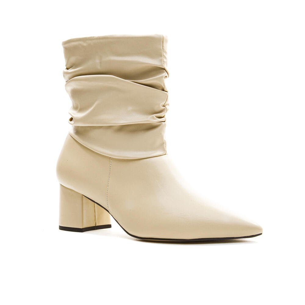 Bota Creme Slouchy Cano Curto Cecconello 1905001-11 Creme 2