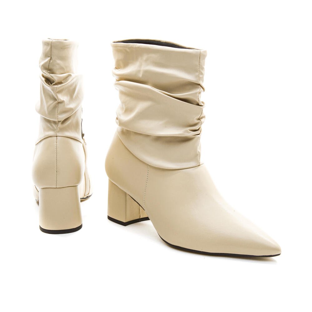 Bota Creme Slouchy Cano Curto Cecconello 1905001-11 Creme 5