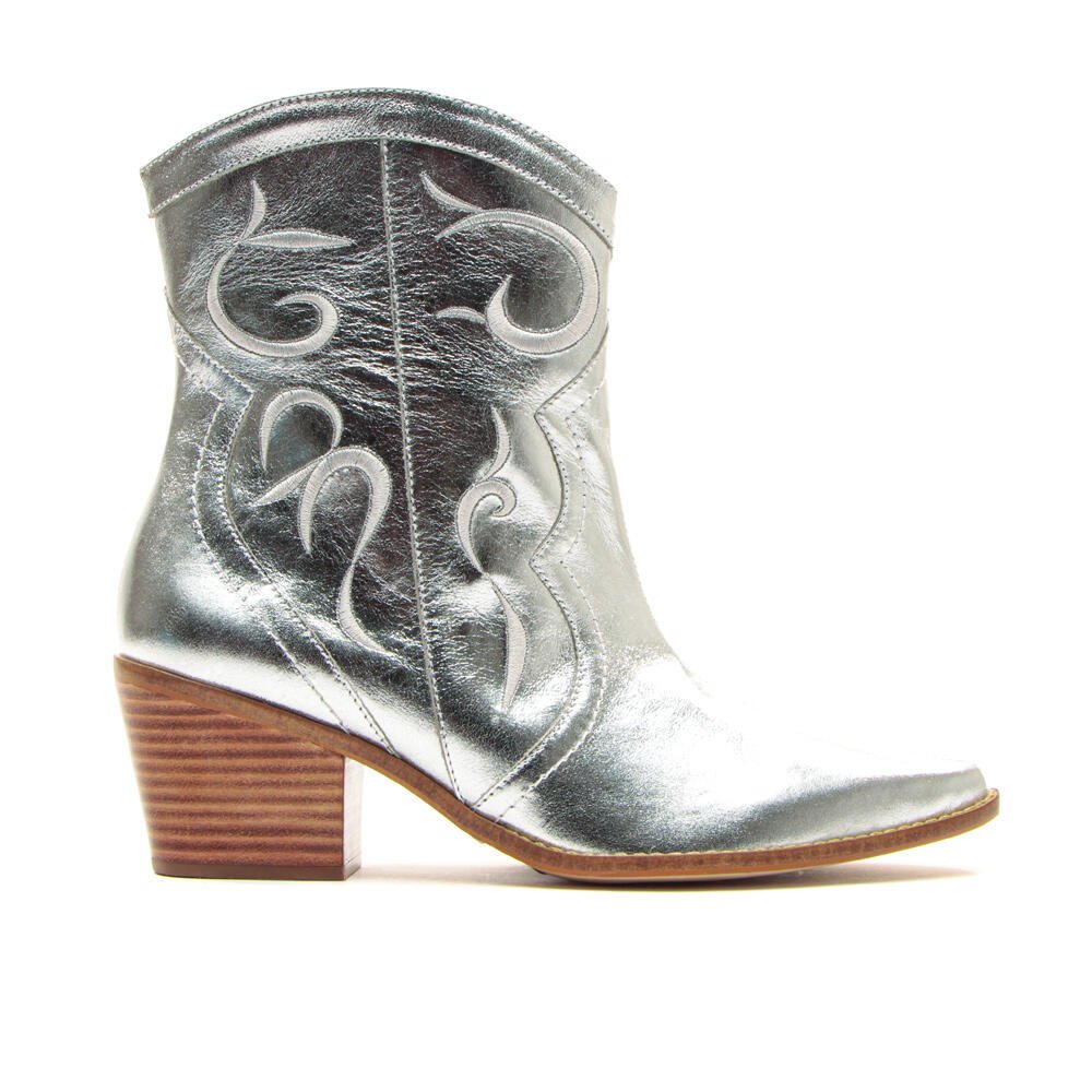 Bota Western Couro Prata Cecconello 2146005-1