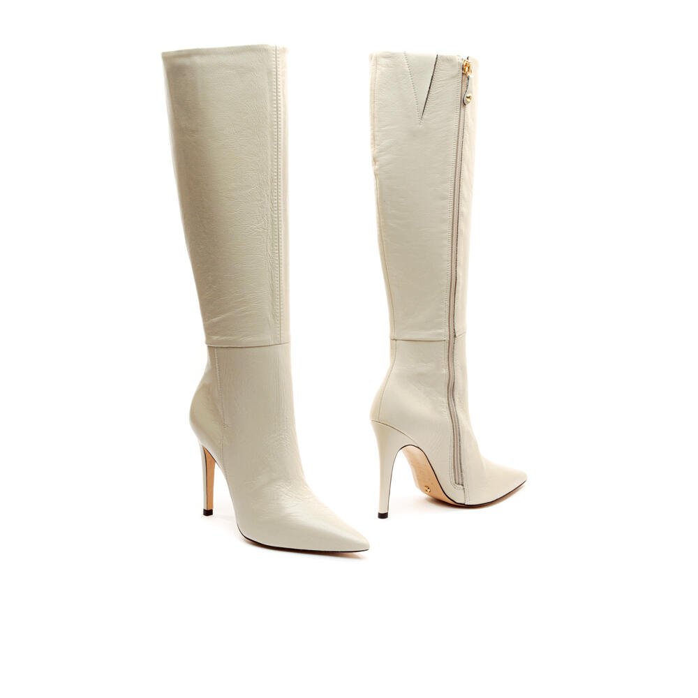 Bota Couro Off White Cano Longo Cecconello 1870014-44 Off White 4