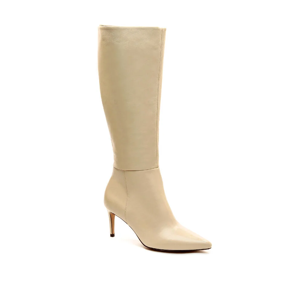 Bota Couro Off White Cano Longo Cecconello 1869015-19 Off White 2