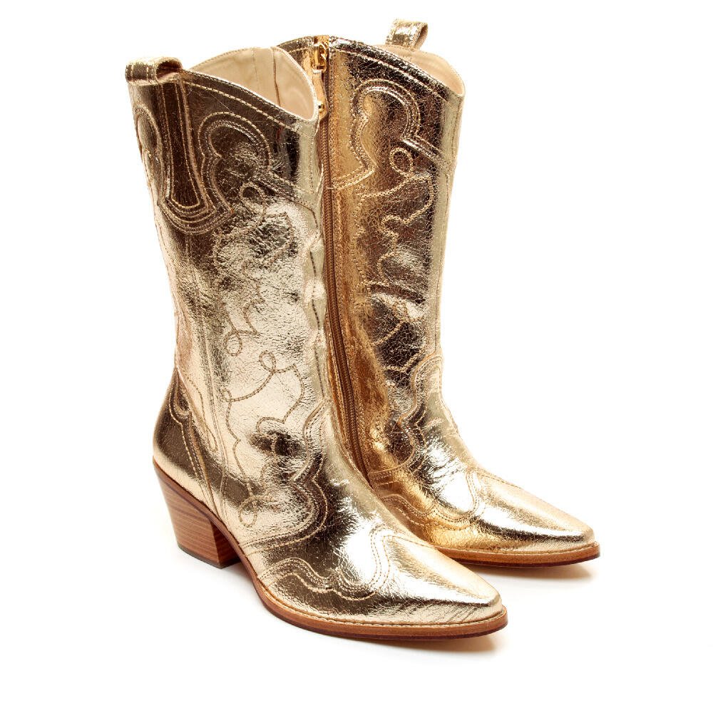 Bota Western Couro Ouro Cecconello 2260003-5 Ouro 5